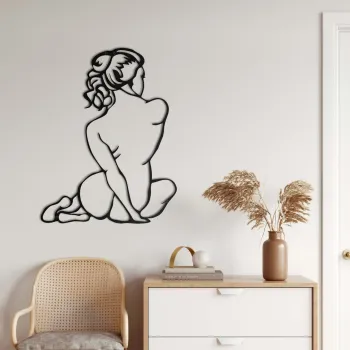 Decoratiune de perete, 5040, Metal, Dimensiuni: 48 x 61 cm, Negru imagine
