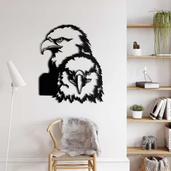 Decoratiune de perete, 5044, Metal, Dimensiune: 50 x 60 cm, Negru imagine
