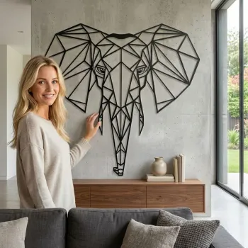 Decoratiune de perete, 5052, Metal, Dimensiuni: 71 x 76 cm, Negru imagine