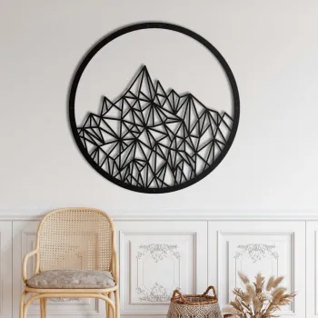 Decoratiune de perete, 5063, Metal, Dimensiune: 45 x 45 cm, Negru imagine