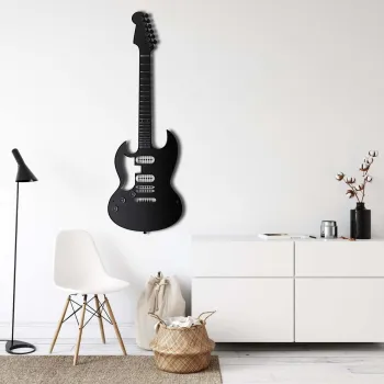 Decoratiune de perete, 5067, Metal, Dimensiune: 25 x 76 cm, Negru imagine