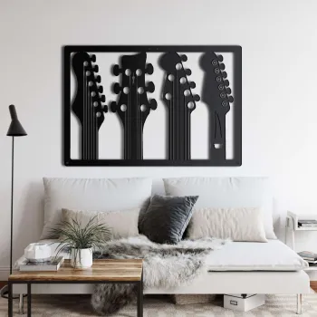 Decoratiune de perete, 5068, Metal, Dimensiuni: 46 x 31 cm, Negru imagine