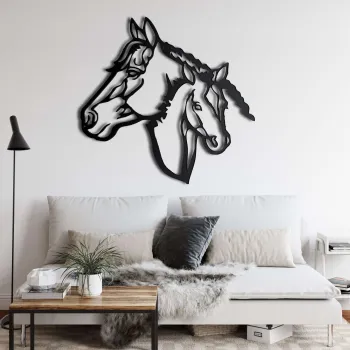 Decoratiune de perete, 5074, Metal, Dimensiuni: 75 x 72 cm, Negru imagine