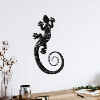 Decoratiune de perete, 5084, Metal, Dimensiuni: 46 x 75 cm, Negru imagine
