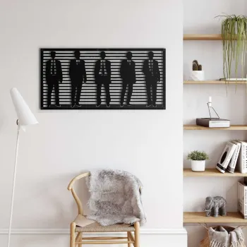 Decoratiune de perete, 5097, Metal, Dimensiune: 46 x 23 cm, Negru imagine