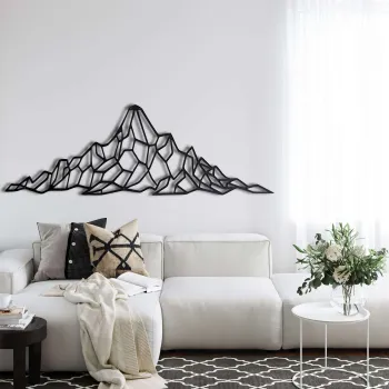 Decoratiune de perete, 5106, Metal, Dimensiuni: 76 x 25 cm, Negru imagine
