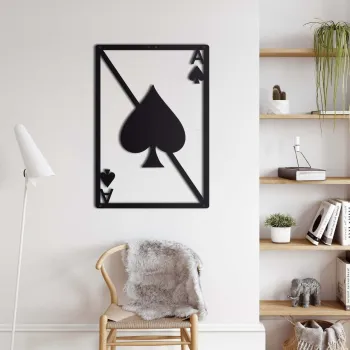 Decoratiune de perete, 5110, Metal, Dimensiuni: 53 x 76 cm, Negru imagine