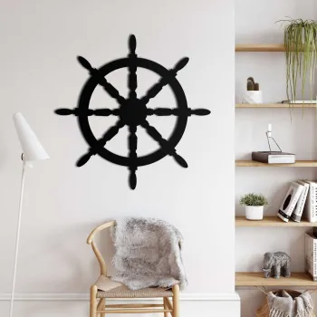 Decoratiune de perete, 5112, Metal, Dimensiuni: 71 x 71 cm, Negru imagine