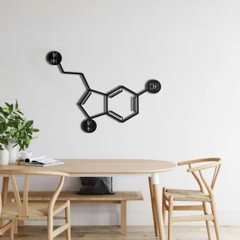 Decoratiune de perete, 5113, Metal, Dimensiune: 45 x 32 cm, Negru imagine