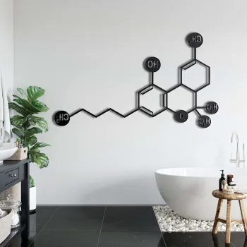 Decoratiune de perete, 5117, Metal, Dimensiune: 75 x 45 cm, Negru imagine