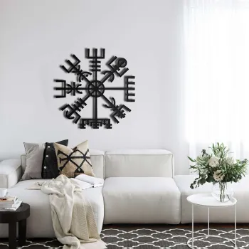 Decoratiune de perete, 5126, Metal, Dimensiune: 72 x 72 cm, Negru imagine