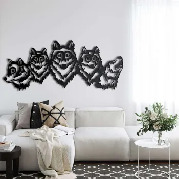 Decoratiune de perete, 5134, Metal, Dimensiune: 61 x 25 cm, Negru imagine