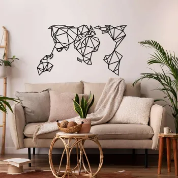 Decoratiune de perete, 5136, Metal, Dimensiuni: 76 x 43 cm, Negru imagine