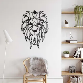 Decoratiune de perete, 5155, Metal, Dimensiuni: 42 x 60 cm, Negru imagine