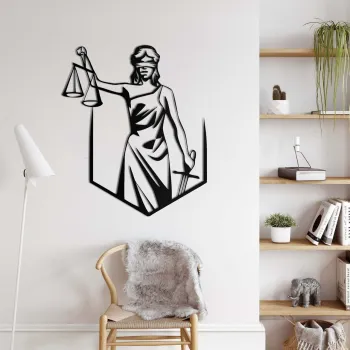 Decoratiune de perete, 5158, Metal, Dimensiuni: 63 x 75 cm, Negru imagine