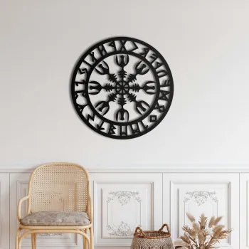 Decoratiune de perete, 5169, Metal, Dimensiune: 45 x 45 cm, Negru imagine