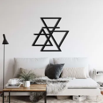 Decoratiune de perete, 5188, Metal, Dimensiune: 45 x 42 cm, Negru imagine