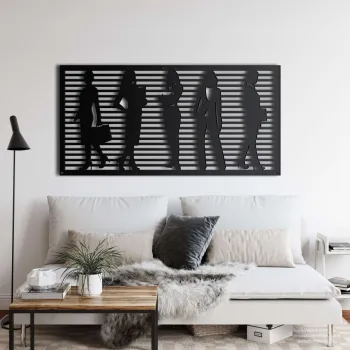 Decoratiune de perete, 5194, Metal, Dimensiune: 46 x 23 cm, Negru imagine