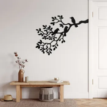 Decoratiune de perete, 5202, Metal, Dimensiune: 60 x 44 cm, Negru imagine