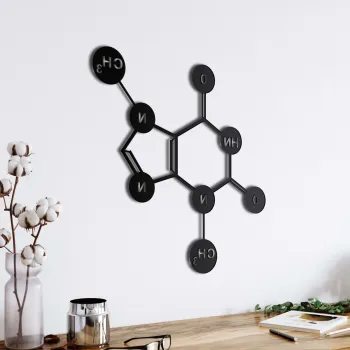 Decoratiune de perete, 5204, Metal, Dimensiune: 72 x 72 cm, Negru imagine