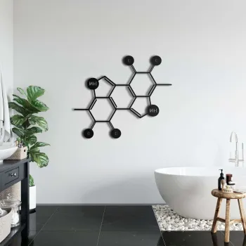 Decoratiune de perete, 5214, Metal, Dimensiuni: 75 x 62 cm, Negru imagine