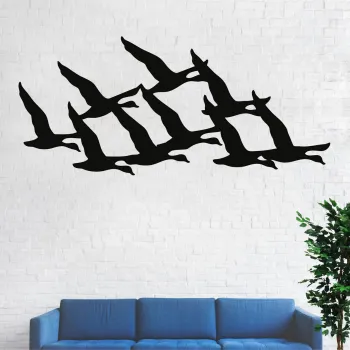 Decoratiune de perete, 5219, Metal, 90 x 40 cm, Negru imagine