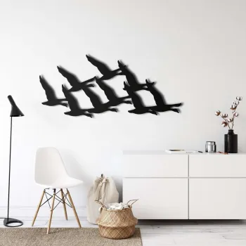 Decoratiune de perete, 5219, Metal, Dimensiuni: 75 x 33 cm, Negru imagine