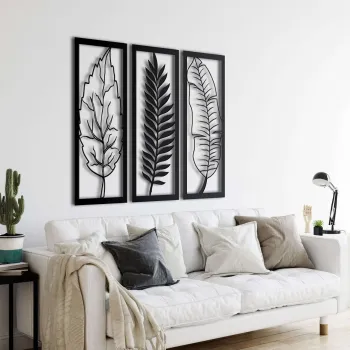 Decoratiune de perete, 5250, Metal, Dimensiuni: 64 x 50 cm, Negru imagine