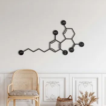 Decoratiune de perete, 5253, Metal, Dimensiune: 75 x 40 cm, Negru imagine