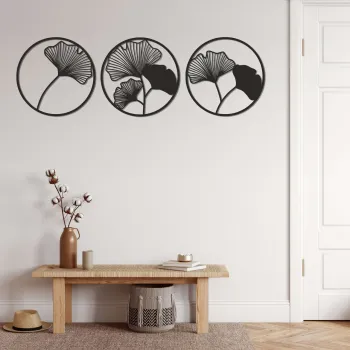 Decoratiune de perete, 5256, Metal, Dimensiune: 48 x 48 cm, Negru imagine
