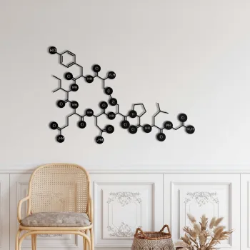 Decoratiune de perete, 5267, Metal, Dimensiune: 60 x 39 cm, Negru imagine