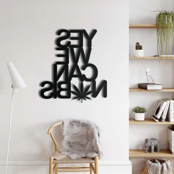 Decoratiune de perete, 5268, Metal, Dimensiuni: 53 x 60 cm, Negru imagine