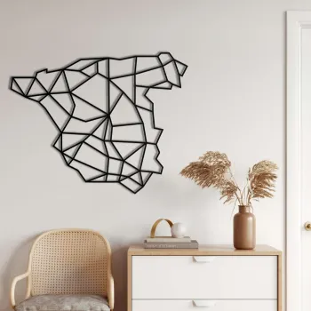 Decoratiune de perete, 5291, Metal, Dimensiune: 60 x 48 cm, Negru imagine