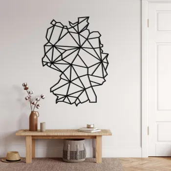 Decoratiune de perete, 5293, Metal, Dimensiune: 44 x 60 cm, Negru imagine