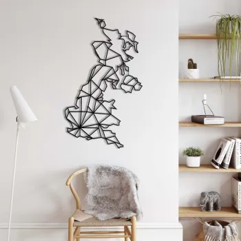 Decoratiune de perete, 5295, Metal, Dimensiune: 45 x 75 cm, Negru imagine