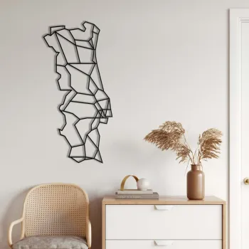 Decoratiune de perete, 5296, Metal, 30 x 60 cm, Negru imagine