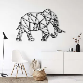 Decoratiune de perete, 5310, Metal, Dimensiune: 45 x 30 cm, Negru imagine