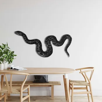 Decoratiune de perete, 5341, Metal, Dimensiune: 100 x 47 cm, Negru imagine
