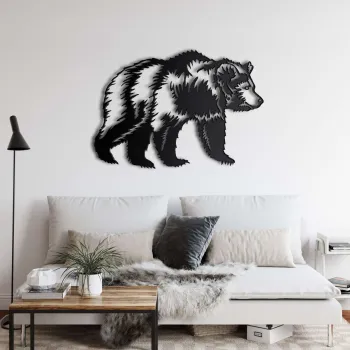 Decoratiune de perete, 5342, Metal, Dimensiune: 75 x 50 cm, Negru imagine