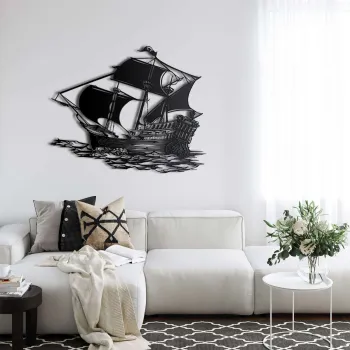 Decoratiune de perete, 5355, Metal, Dimensiune: 60 x 48 cm, Negru imagine