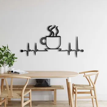 Decoratiune de perete, 5361, Metal, Dimensiune: 60 x 31 cm, Negru imagine