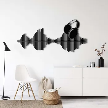 Decoratiune de perete, 5384, Metal, Dimensiuni: 75 x 36 cm, Negru imagine
