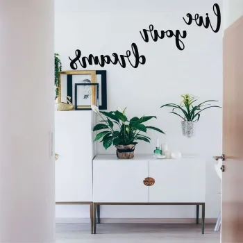 Decoratiune de perete, 5386, Metal, Dimensiune: 120 x 21 cm, Negru imagine