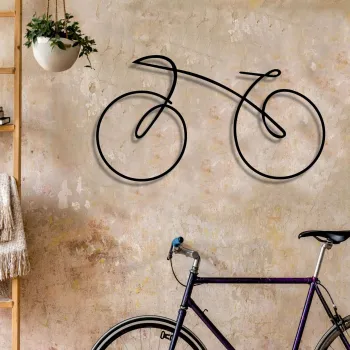 Decoratiune de perete, 5541, Metal, Dimensiune: 60 x 33 cm, Negru imagine
