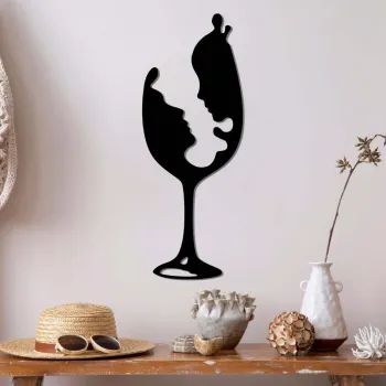 Decoratiune de perete, 5684, Metal, Dimensiune: 75 x 28 cm, Negru imagine