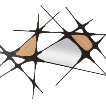 Decoratiune de perete Absy, Mauro Ferretti, 114x80 cm, fier/MDF, negru/maro imagine