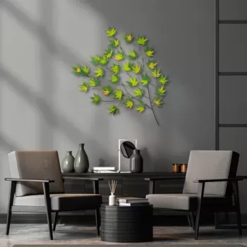 Decoratiune de perete, Acer Palmatum, Metal, 92 x 116 cm, Multicolor imagine