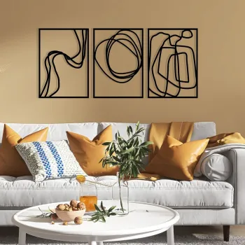 Decoratiune de perete, Achermus, Dimensiune: 120 x 54 cm, Negru imagine