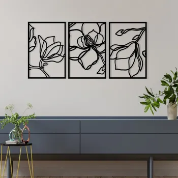 Decoratiune de perete, Adda, Dimensiuni: 120 x 56,5 cm, Negru imagine