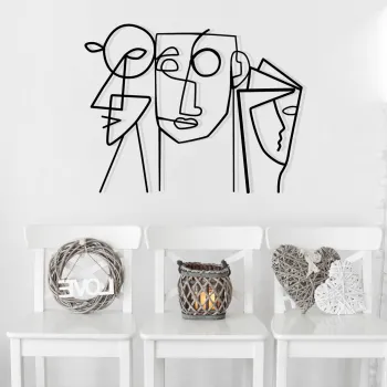 Decoratiune de perete, Aeimnestus, Dimensiune: 50 x 39 cm, Negru imagine